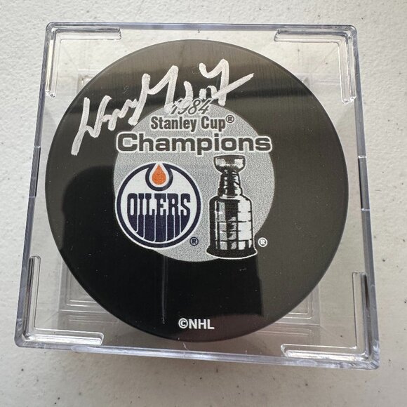 Wayne Gretzky signed Edmonton Oilers autographed NHL hockey puck w case wCOA 840 - Picture 1 of 5